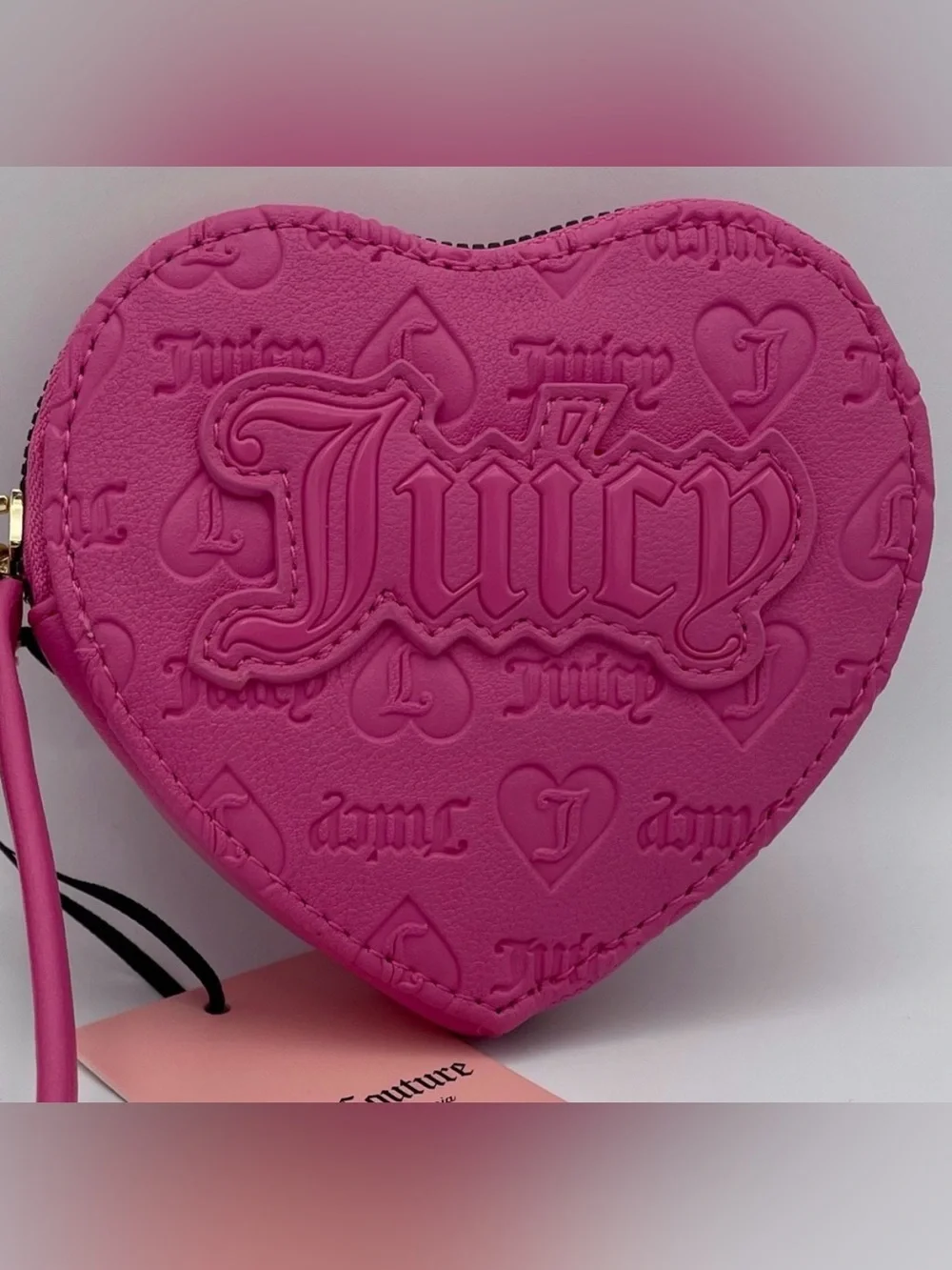 Juicy Couture Pink Heart Zip Around Wrislet NWT